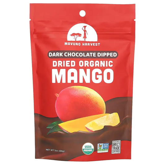 Manuvo Harvest Dark Chocolate Dipped Dried Mango